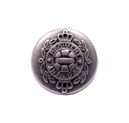 Metal Shank Button with Shield Crest Design