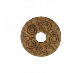 Round ring wood button