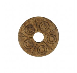 Round ring wood button
